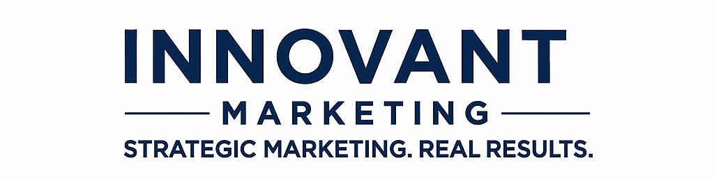 Innovant Marketing White Background Blue Logo