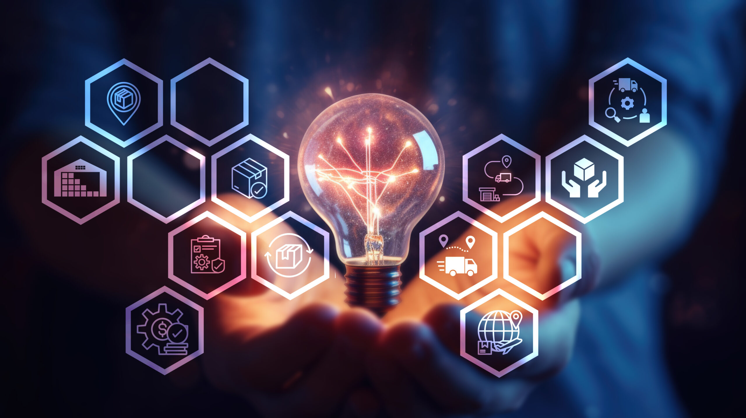 logistic management concept. the complex process of planning, or